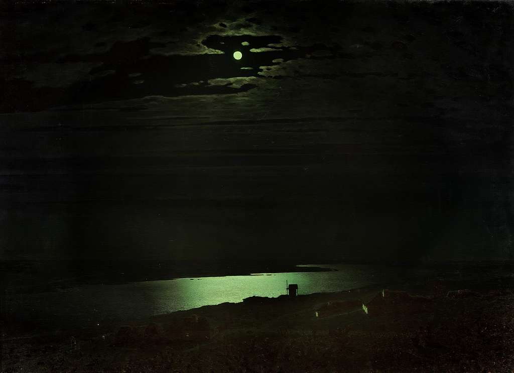 А.И. Куинджи. Лунная ночь на Днепре. 1880. Холст, масло. 105x146 см. Русский музей. Санкт-Петербург, Россия. 