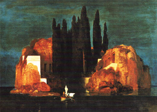 Арнольд Беклин. «Остров мертвых», 1880 Базель, музей изобразительных искусств.
