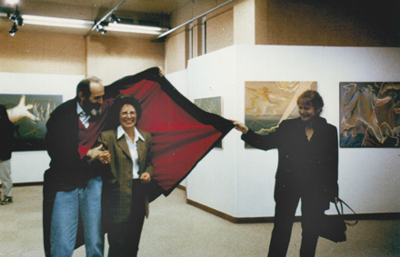 1996 год. Франция. На выставке "Прозрачные пространства" в культурном центре Cachan с друзьями – Эриком и Наташей Булатовыми